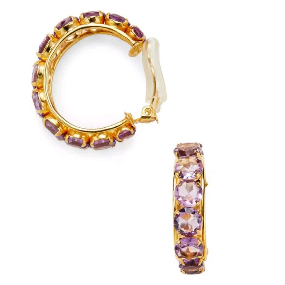 Bounkit Amythest hood earring new